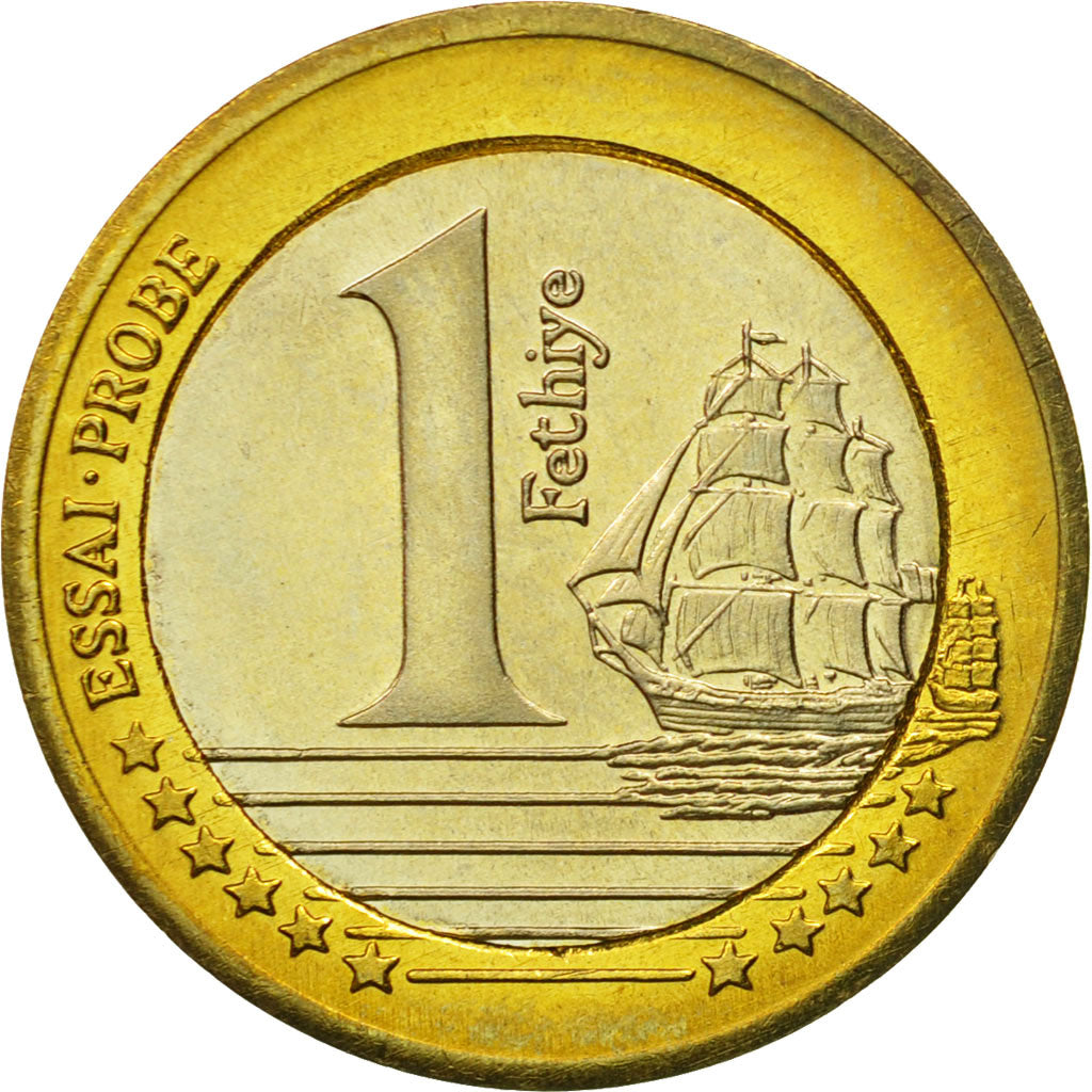 Turkey, Medal, Essai 1 euro, 2004, MS(63), Bi-Metallic