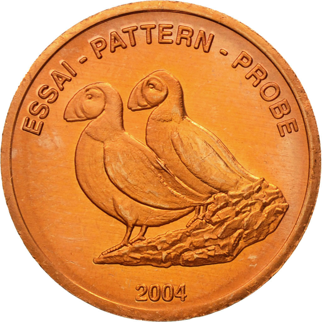 Iceland, Medal, Essai 2 cents, 2004, SPL, Cuivre