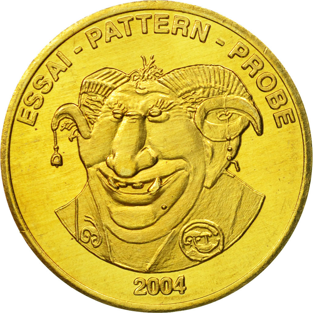 Iceland, Medal, Essai 20 cents, 2004, SPL, Laiton