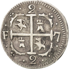 Monnaie, Venezuela, CARACAS, 2 Reales, Morilleros, 1819, TTB, Argent, KM:6.1