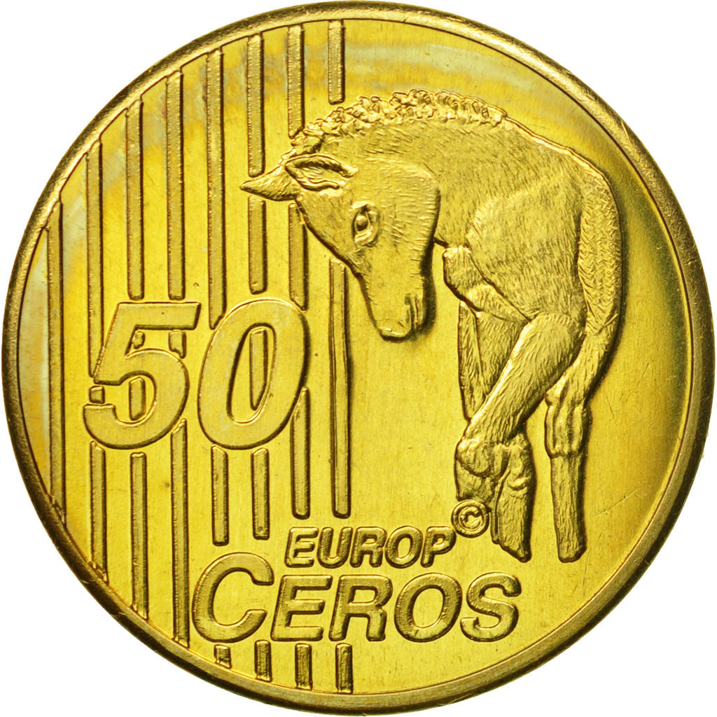 Iceland, Medal, Essai 50 cents, 2004, MS(63), Brass