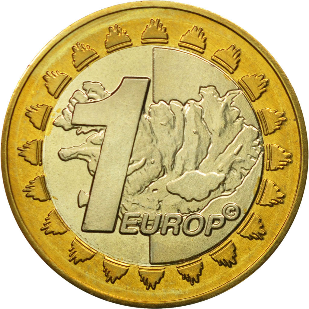 Iceland, Medal, Essai 1 euro, 2004, MS(63), Bi-Metallic