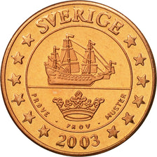 Suecia, Medal, Essai 2 cents, 2003, SC, Cobre