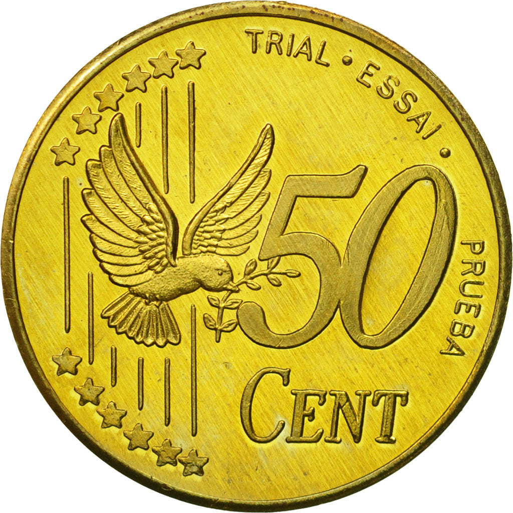 Suède, Medal, Essai 50 cents, 2003, SPL, Laiton