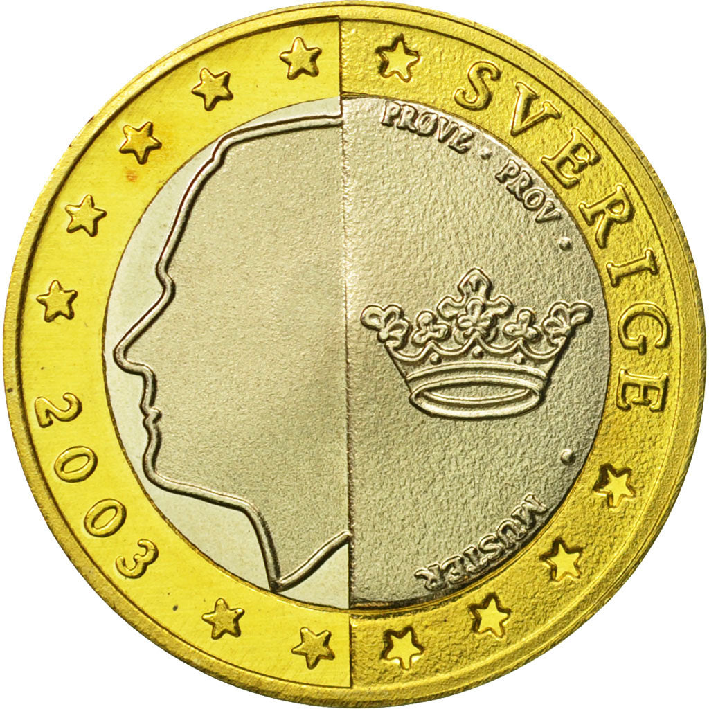 Sweden, Medal, Essai 1 euro, 2003, MS(63), Bi-Metallic