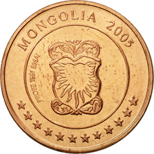 Mongolia, Medal, Essai 5 cents, 2005, MS(63), Miedź