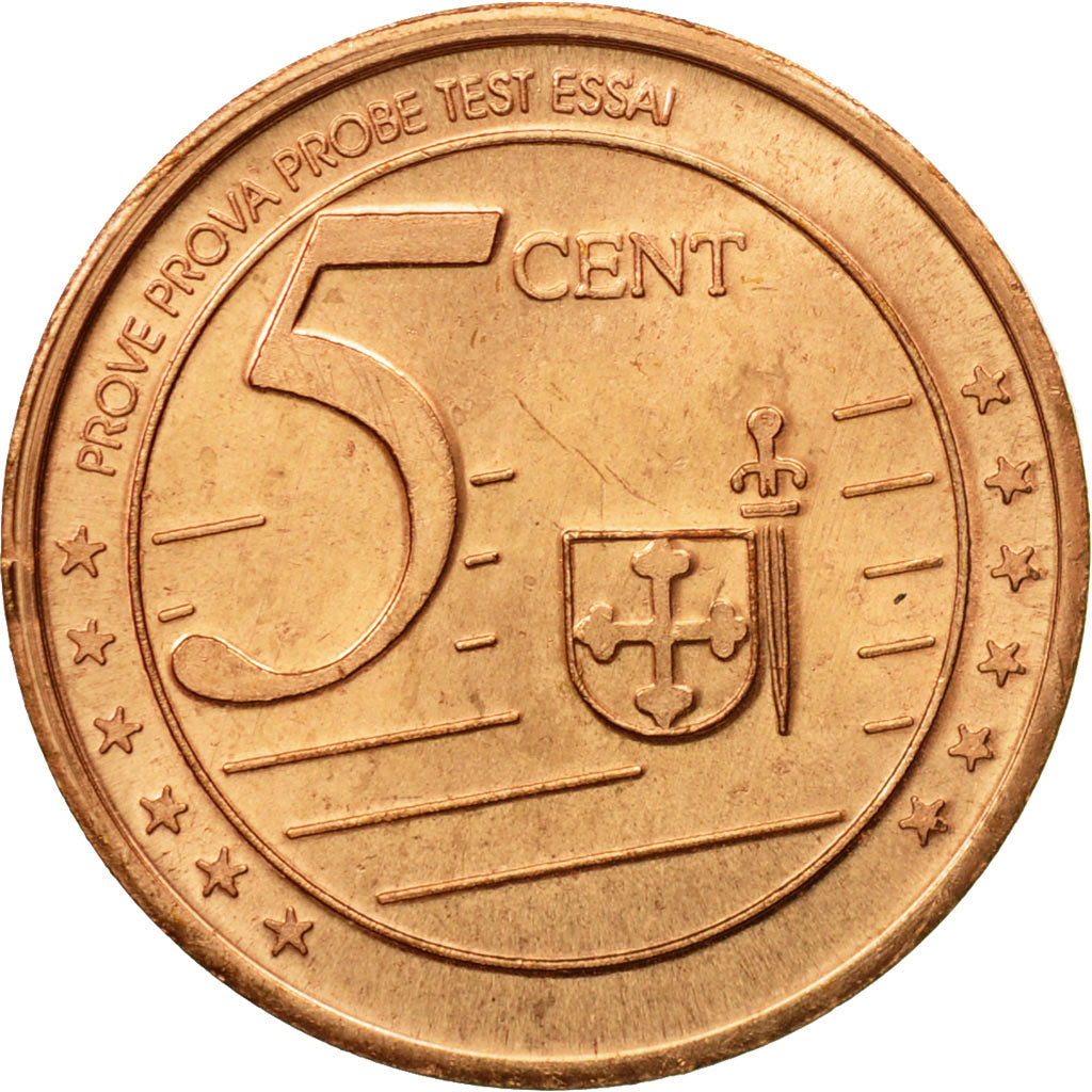 Mongolia, Medal, Essai 5 cents, 2005, MS(63), Miedź