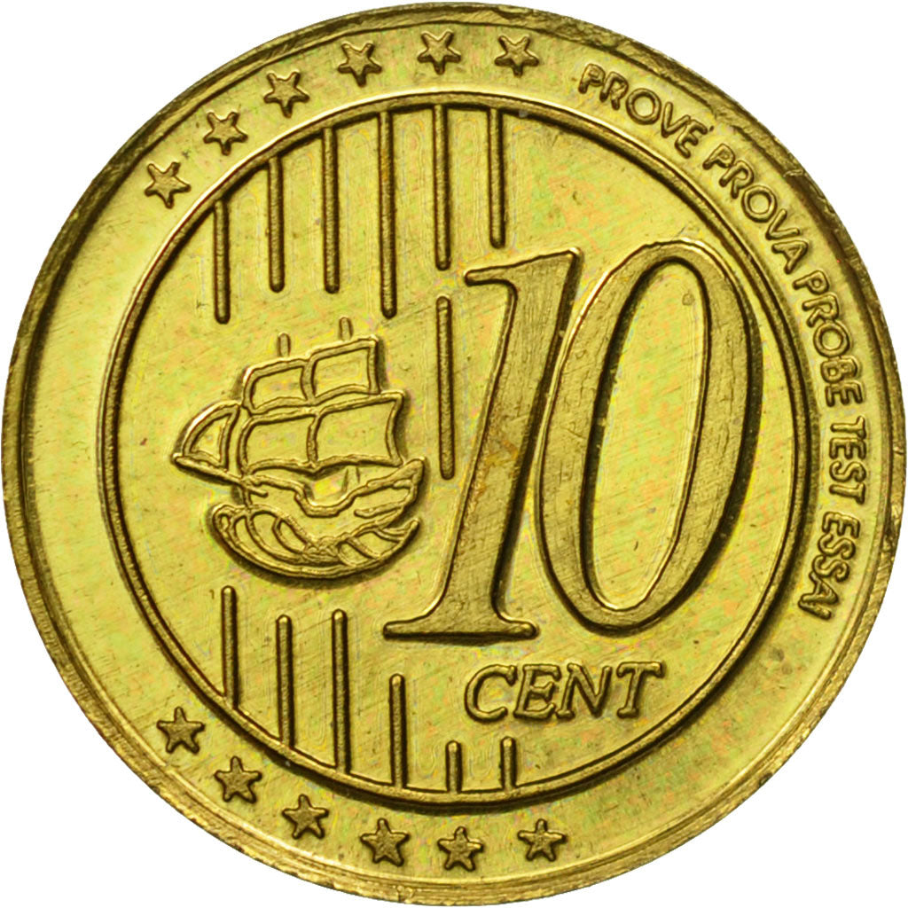 Mongolia, Medal, Essai 10 cents, 2005, MS(63), Mosiądz