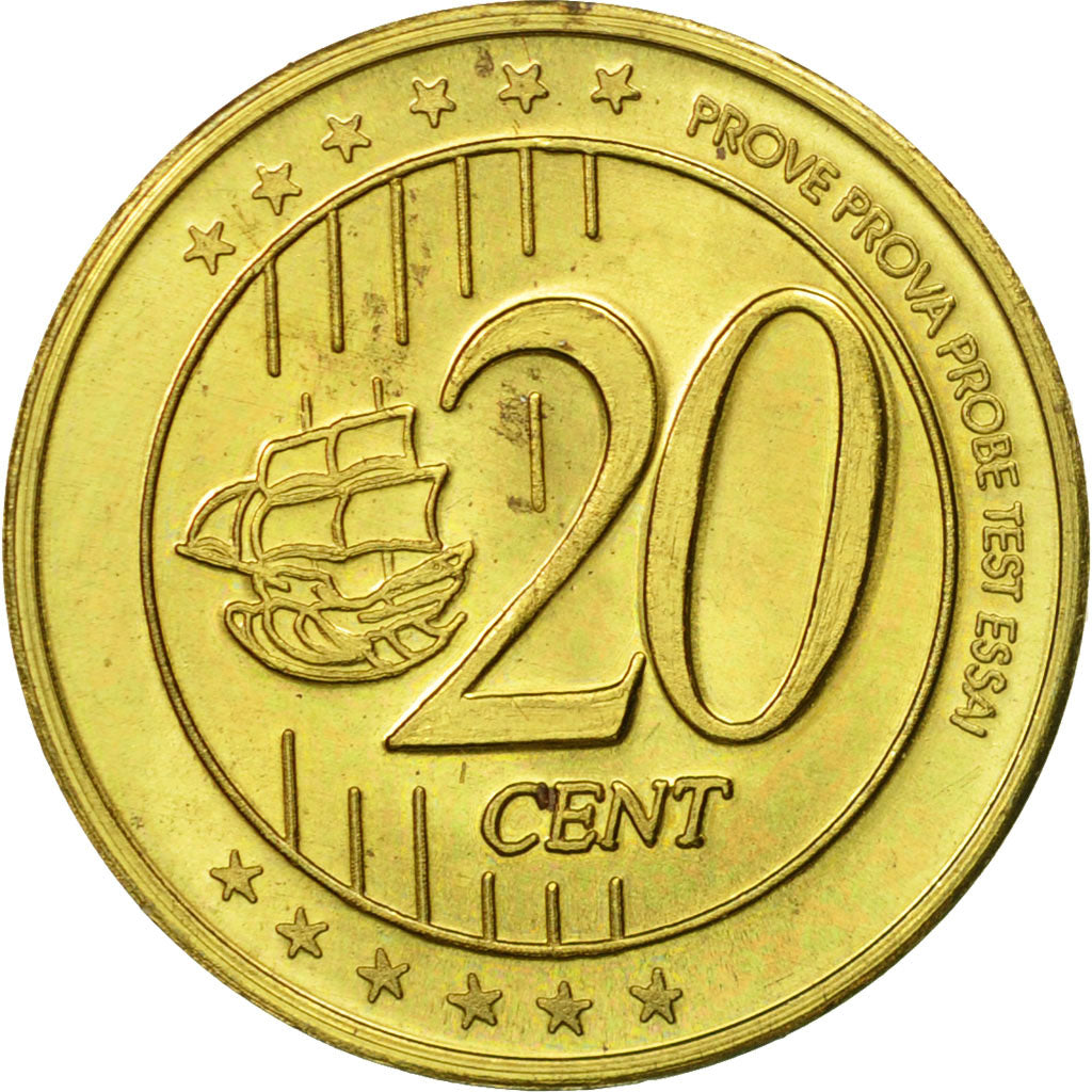 Mongolia, Medal, Essai 20 cents, 2005, MS(63), Brass