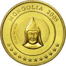 Mongolia, Medal, Essai 50 cents, 2005, MS(63), Brass