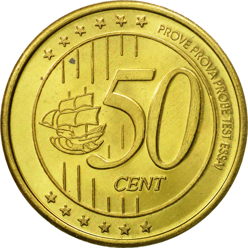 Mongolia, Medal, Essai 50 cents, 2005, MS(63), Brass