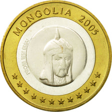Mongolia, Medal, Essai 2 euros, 2005, MS(63), Bimetaliczny