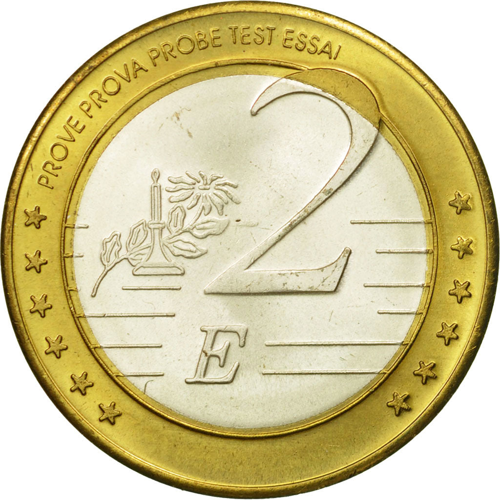 Mongolia, Medal, Essai 2 euros, 2005, MS(63), Bimetaliczny