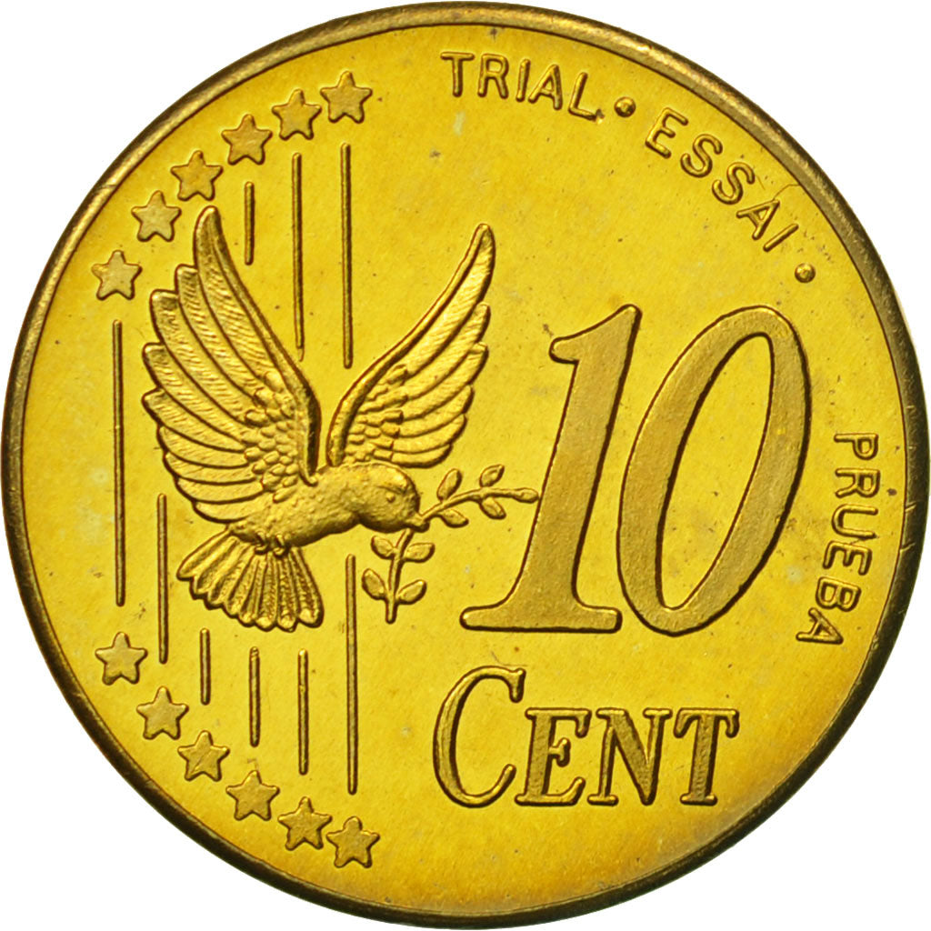 Denmark, Medal, Essai 10 cents, 2002, MS(63), Brass