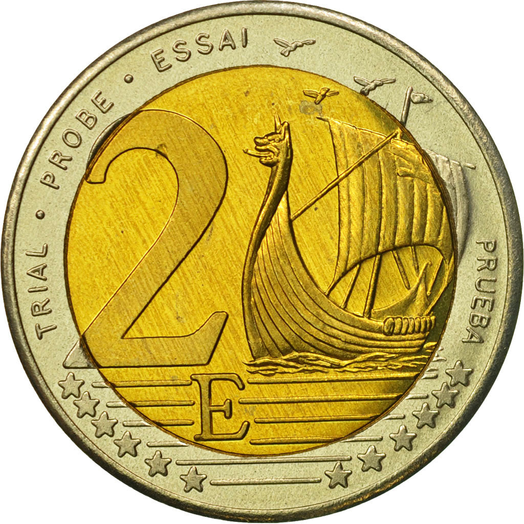 Danemark, Medal, Essai 2 euros, 2002, SPL, Bi-Metallic