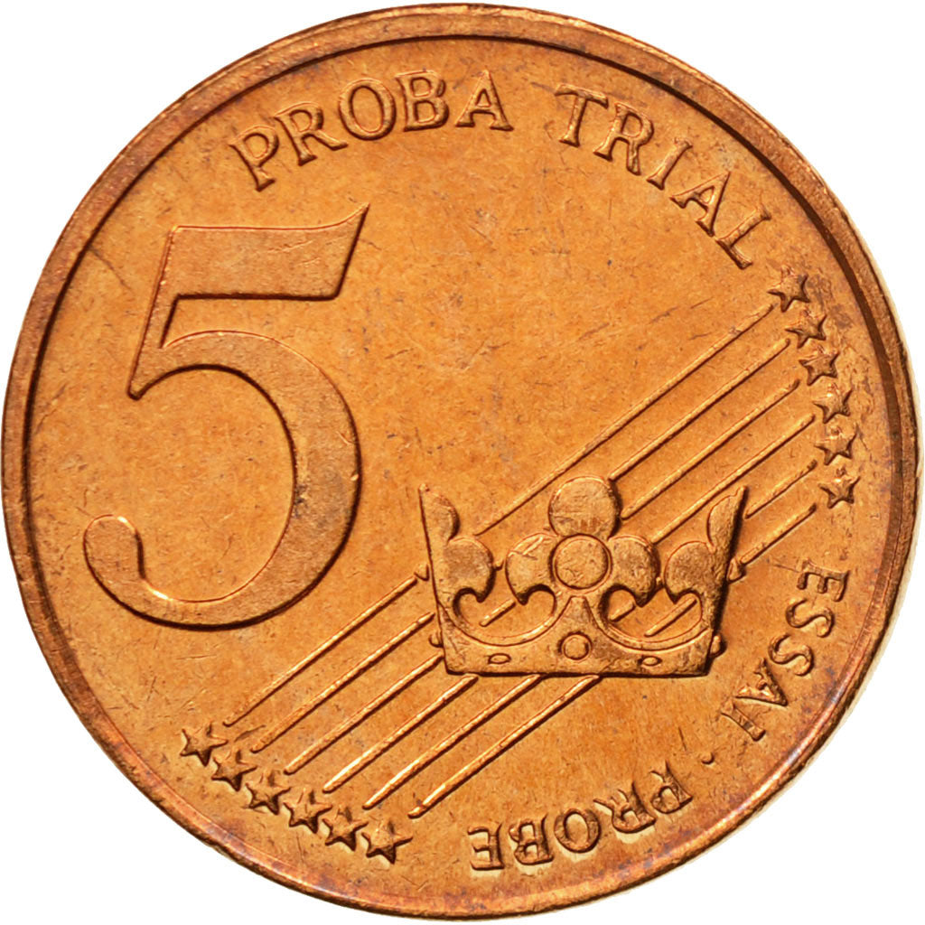 Czechy, Medal, Essai 5 cents, 2004, AU(55-58), Miedź
