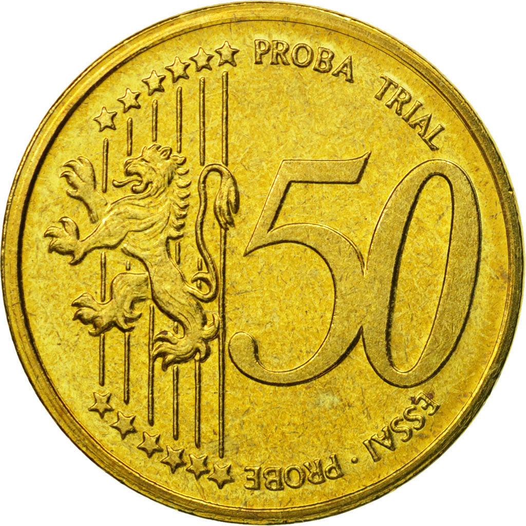 Czech Republic, Medal, Essai 50 cents, 2004, AU(55-58), Brass