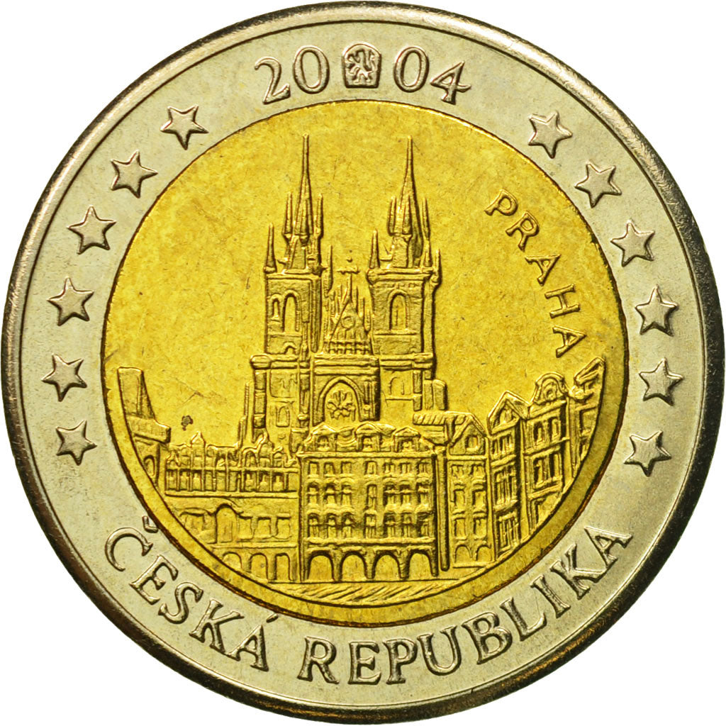 Czech Republic, Medal, Essai 2 euros, 2004, MS(63), Bi-Metallic