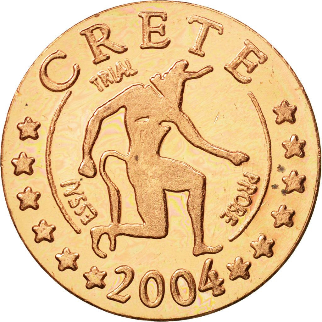 Crete, Medal, Essai 5 cents, 2004, MS(63), Copper