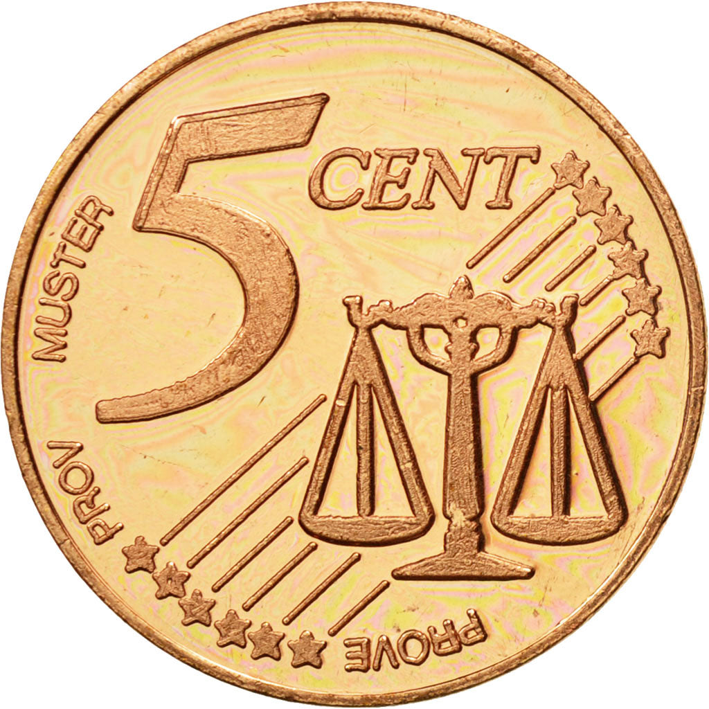 Crete, Medal, Essai 5 cents, 2004, MS(63), Copper