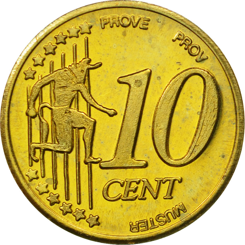 Crete, Medal, Essai 10 cents, 2004, MS(63), Brass