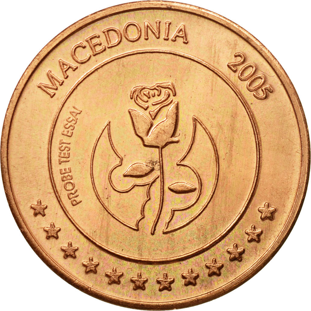 Macedonia, Medal, Essai 5 cents, 2005, MS(63), Copper