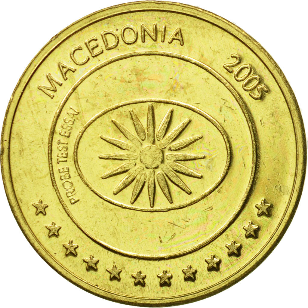 Macedonia, Medal, Essai 20 cents, 2005, SPL, Ottone