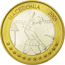 Macedonia, Medal, Essai 1 euro, 2005, MS(63), Bi-Metallic