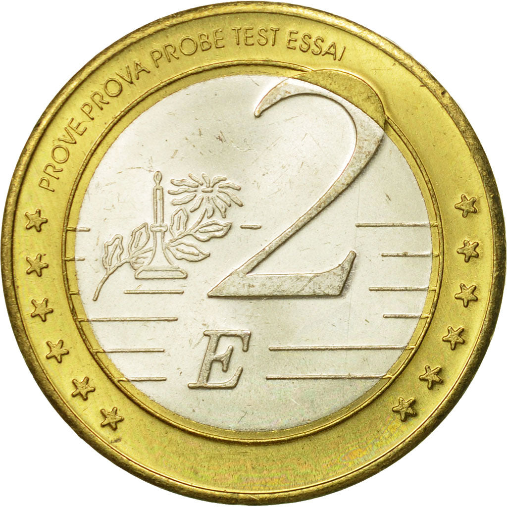 Macedonia, Medal, Essai 2 euros, 2005, MS(63), Bi-Metallic