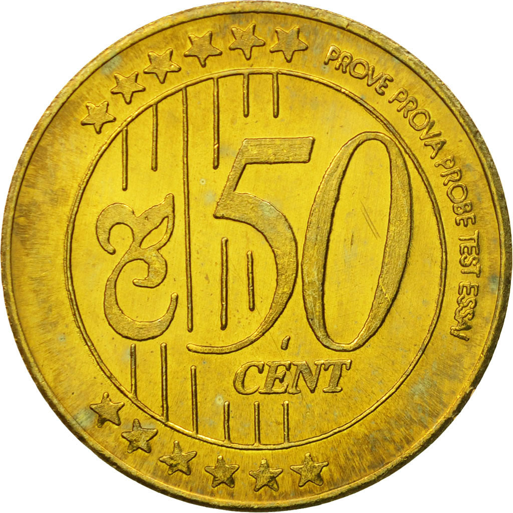Cape Verde, Medal, Essai 50 cents, 2004, MS(63), Brass