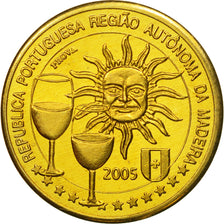 MADEIRA ISLANDS, Medal, Essai 20 cents, 2005, UNZ, Messing