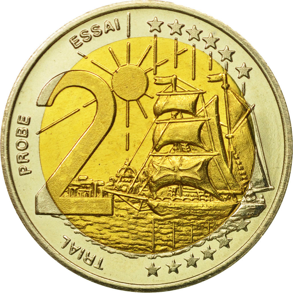 MADEIRA ISLANDS, Medal, Essai 2 euros, 2005, MS(63), Bi-Metallic