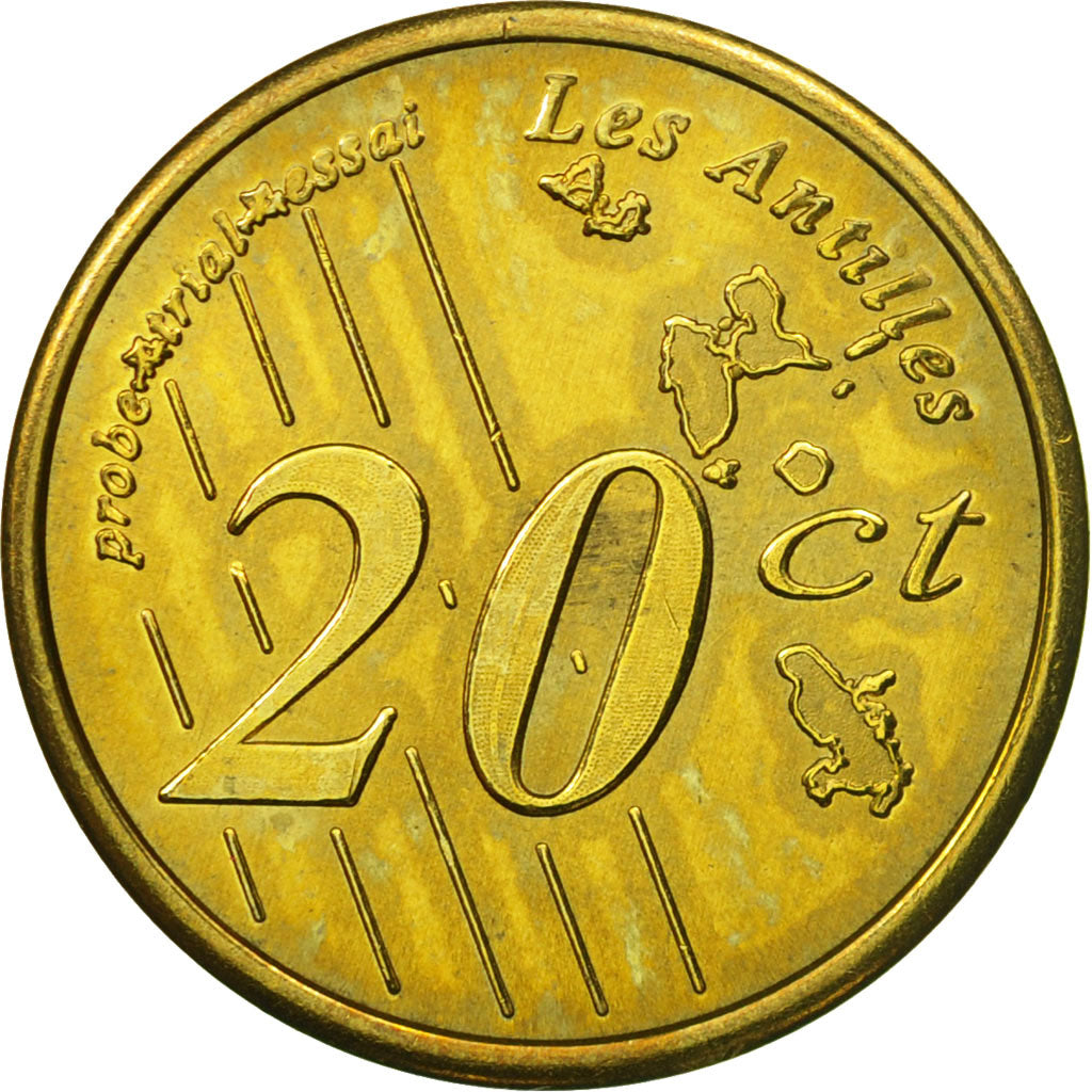 France, Medal, Essai 20 cents, 2005, MS(63), Brass