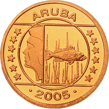 Aruba, Medal, Essai 2 cents, 2005, UNC-, Koper