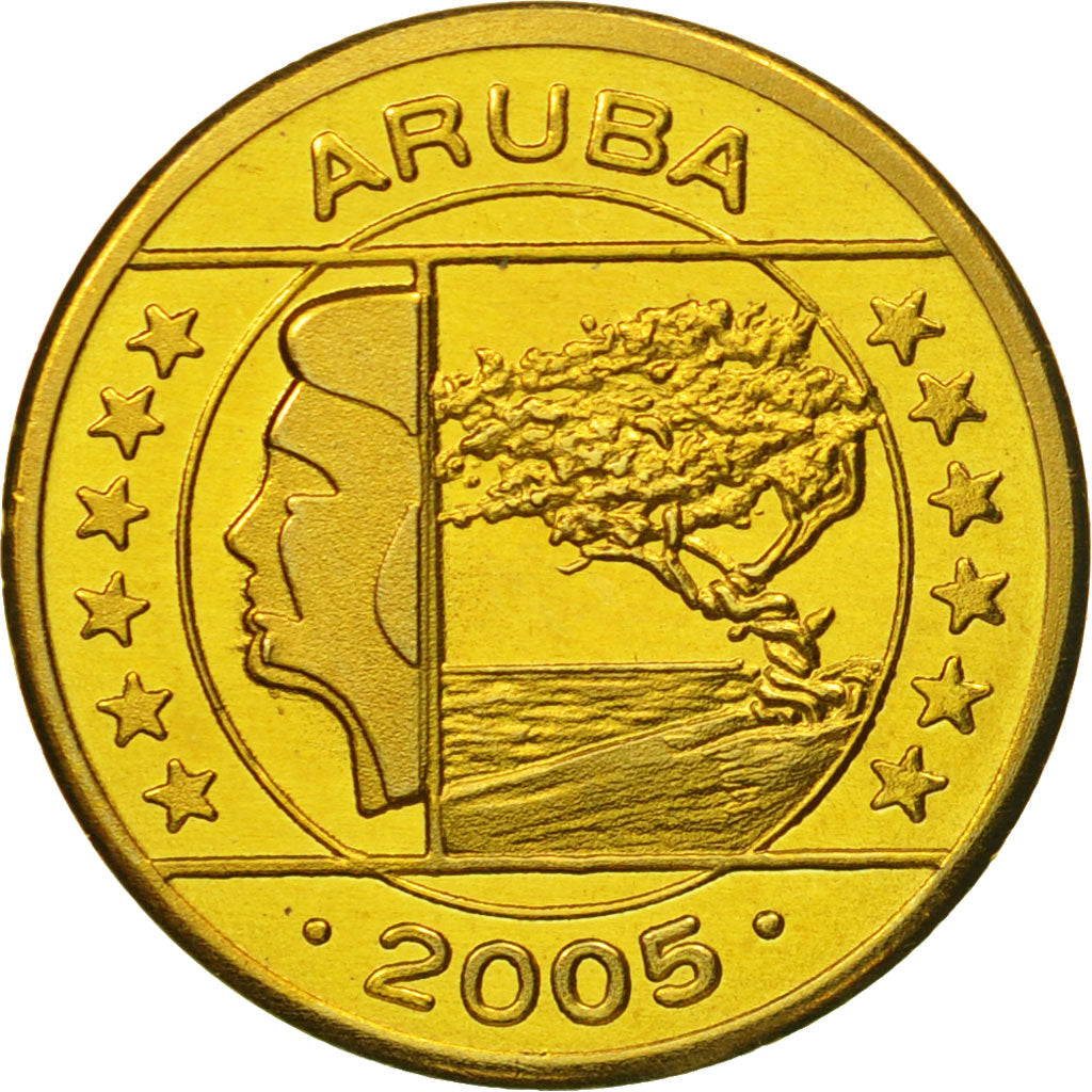 Aruba, Medal, Essai 10 cents, 2005, MS(63), Brass