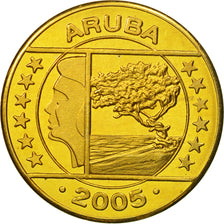 Aruba, Medal, Essai 50 cents, 2005, SPL, Laiton