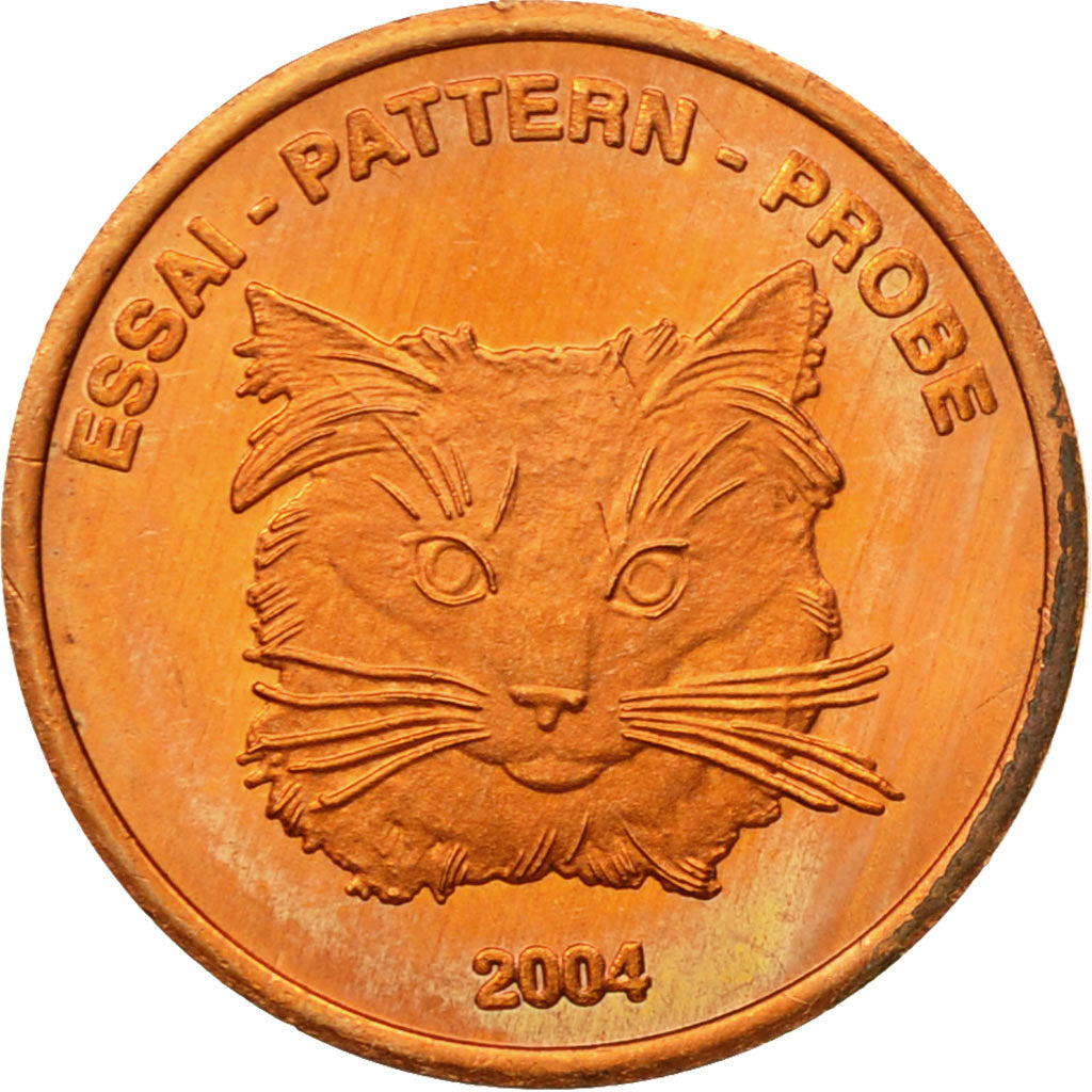 Noruega, Medal, Essai 1 cent, 2004, SC, Cobre