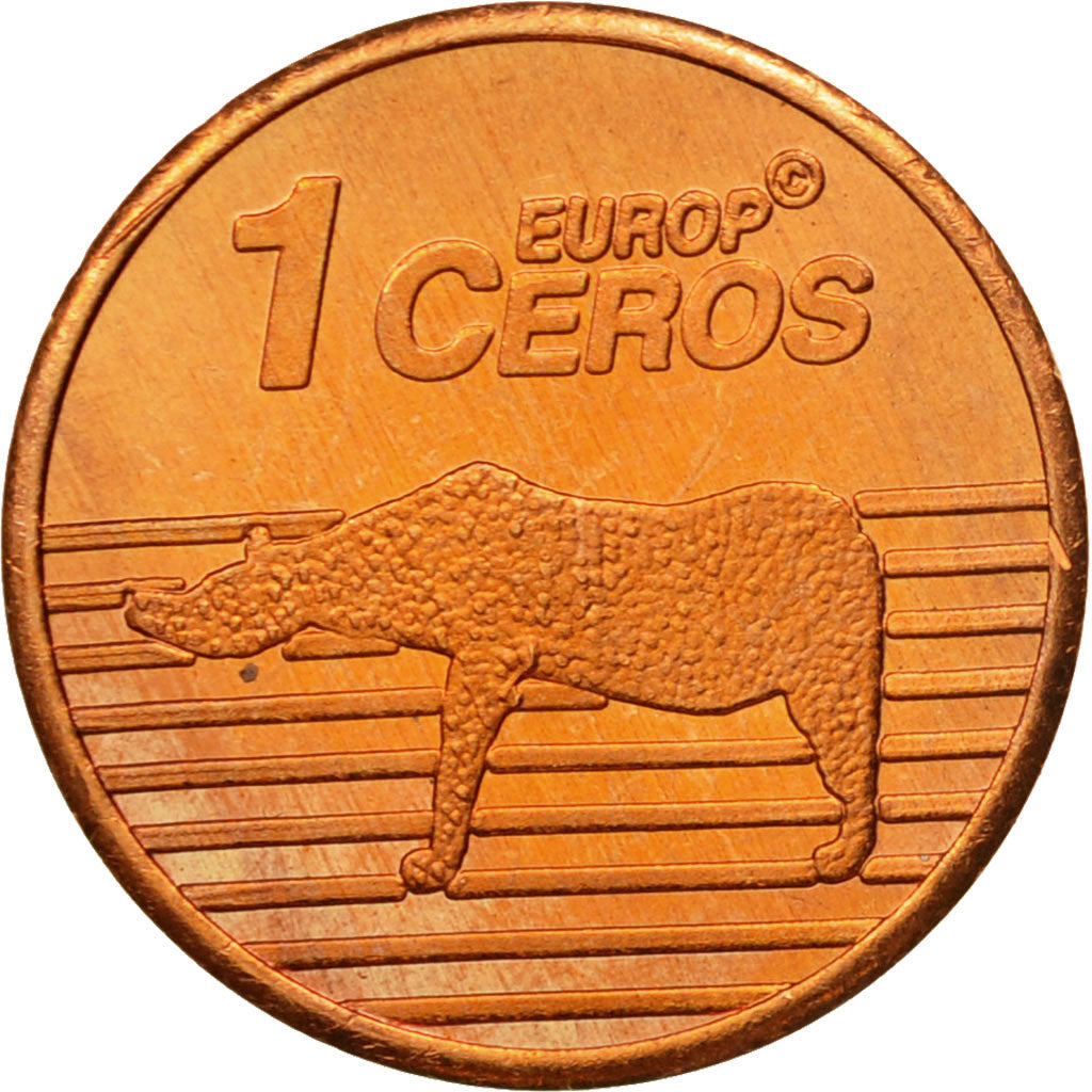 Noruega, Medal, Essai 1 cent, 2004, SC, Cobre