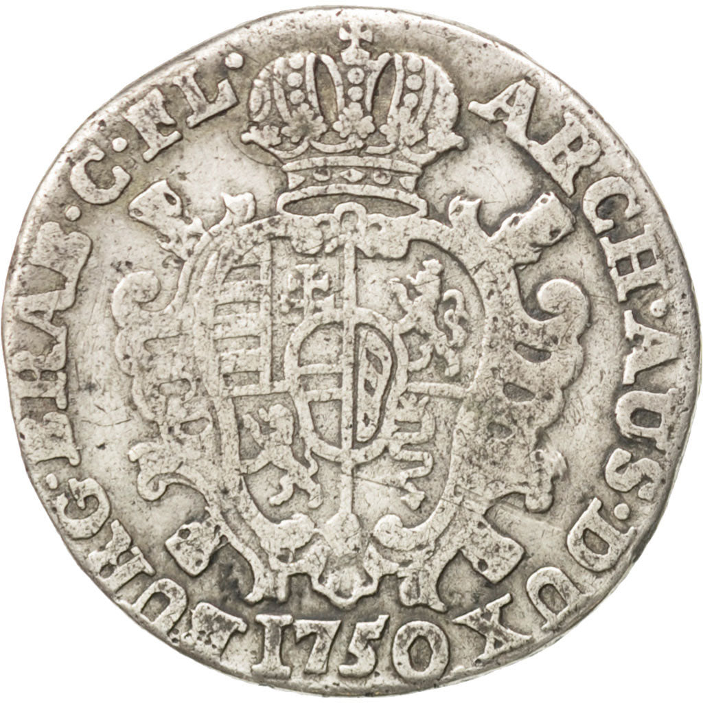 AUSTRIAN NETHERLANDS, Escalin, Schelling, 1750, Anvers, KM #4, VF(20-25),...