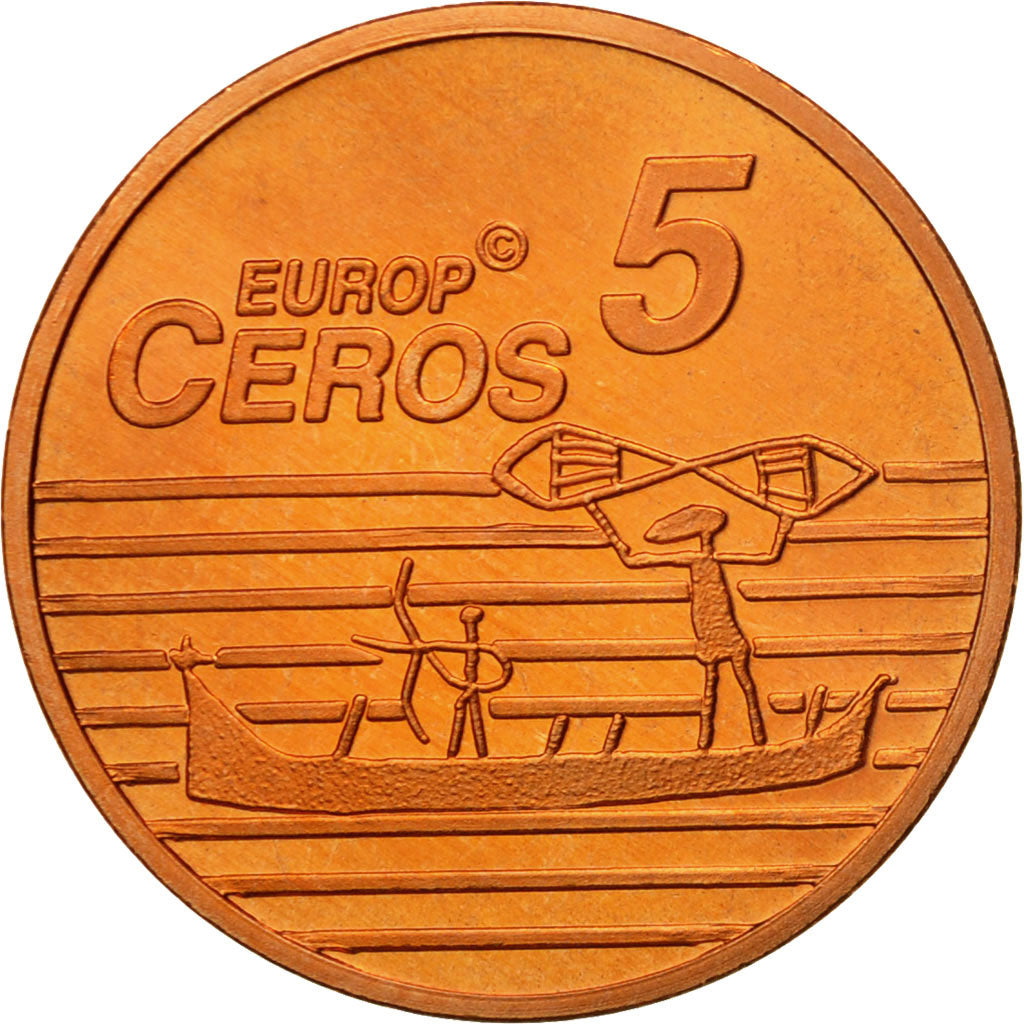 Noorwegen, Medal, Essai 5 cents, 2004, UNC-, Koper