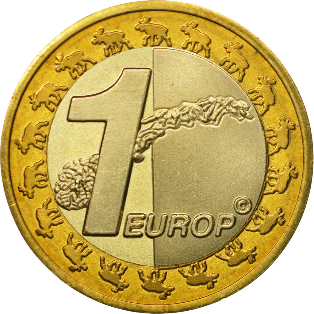 Norvège, Medal, Essai 1 euro, 2004, SPL, Bi-Metallic