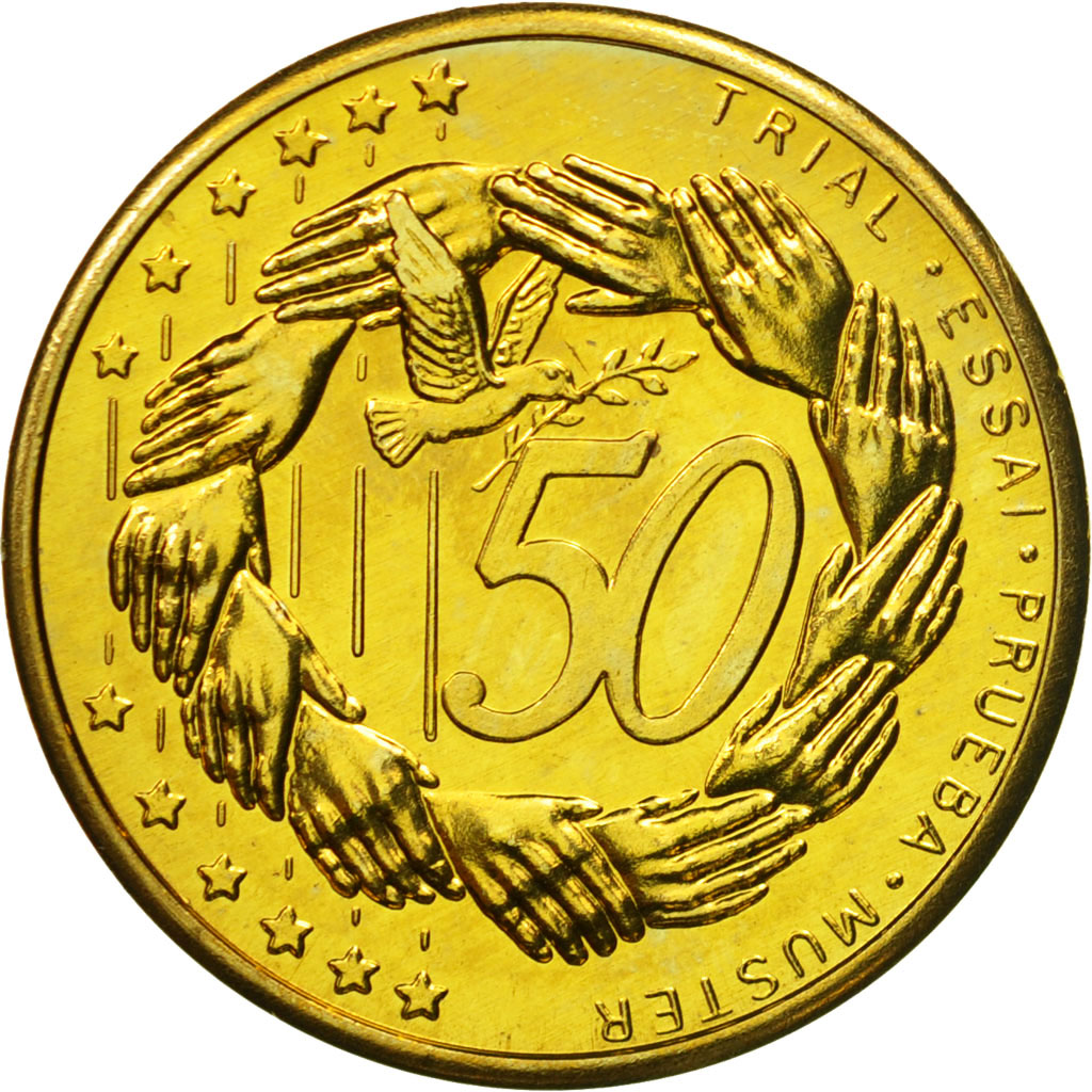 Hungary, Medal, Essai 50 cents, 2004, MS(63), Brass