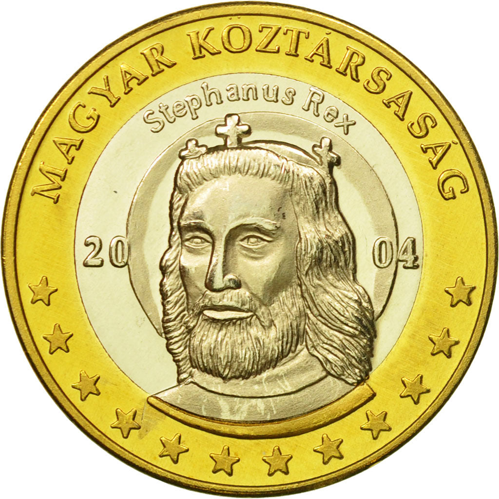Hungary, Medal, Essai 1 euro, 2004, MS(63), Bi-Metallic
