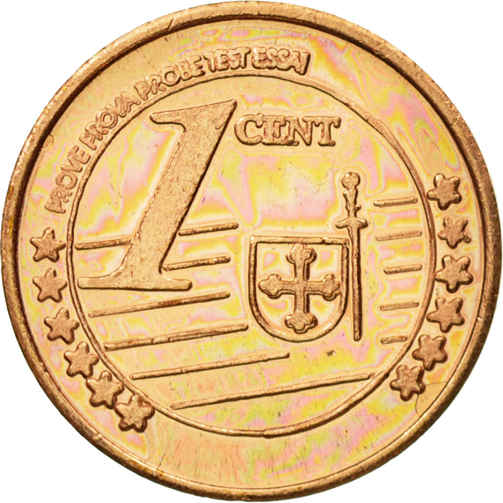 Armenia, Medal, Essai 1 cent, 2004, MS(63), Copper