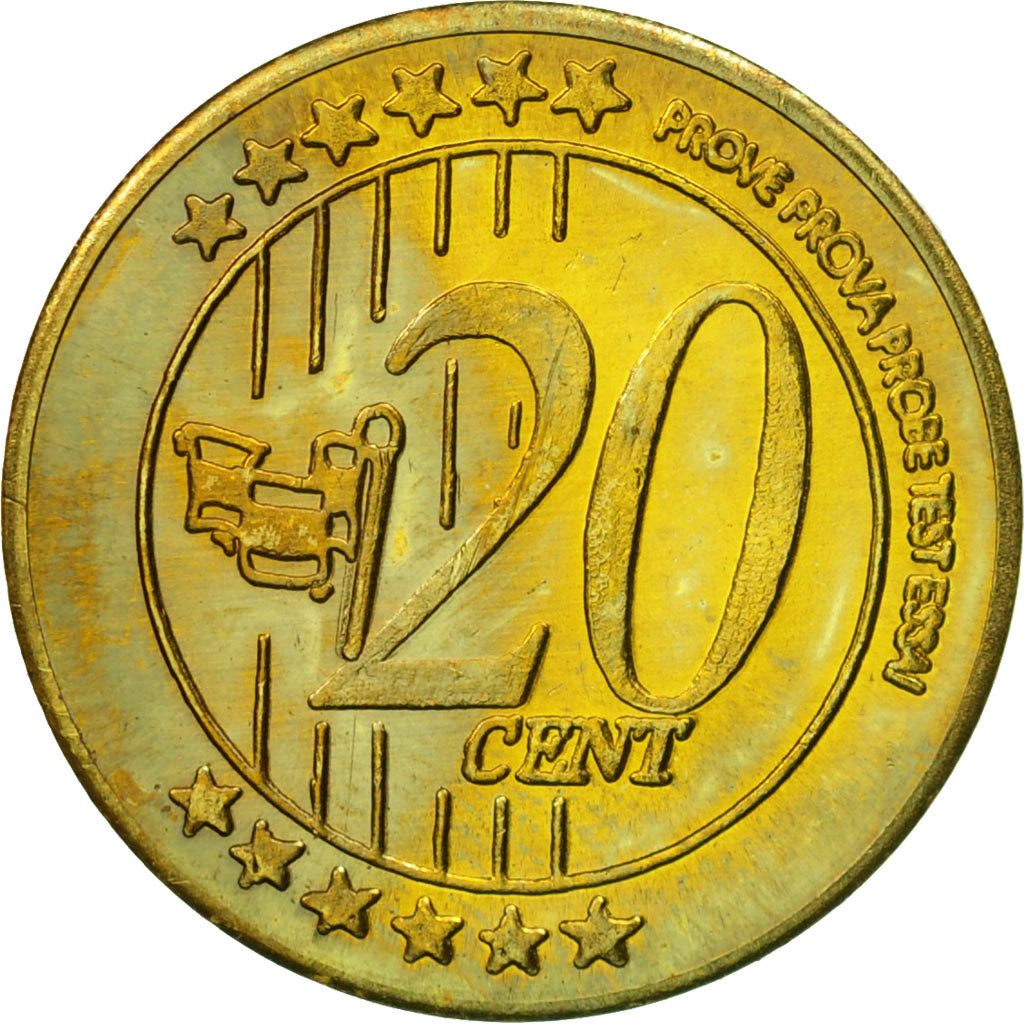 Armenia, Medal, Essai 20 cents, 2004, MS(63), Mosiądz