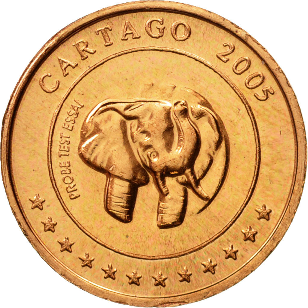 Tunisie, Medal, Essai 1 cent, 2005, SPL, Cuivre