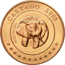Tunisie, Medal, Essai 5 cents, 2005, SPL, Cuivre