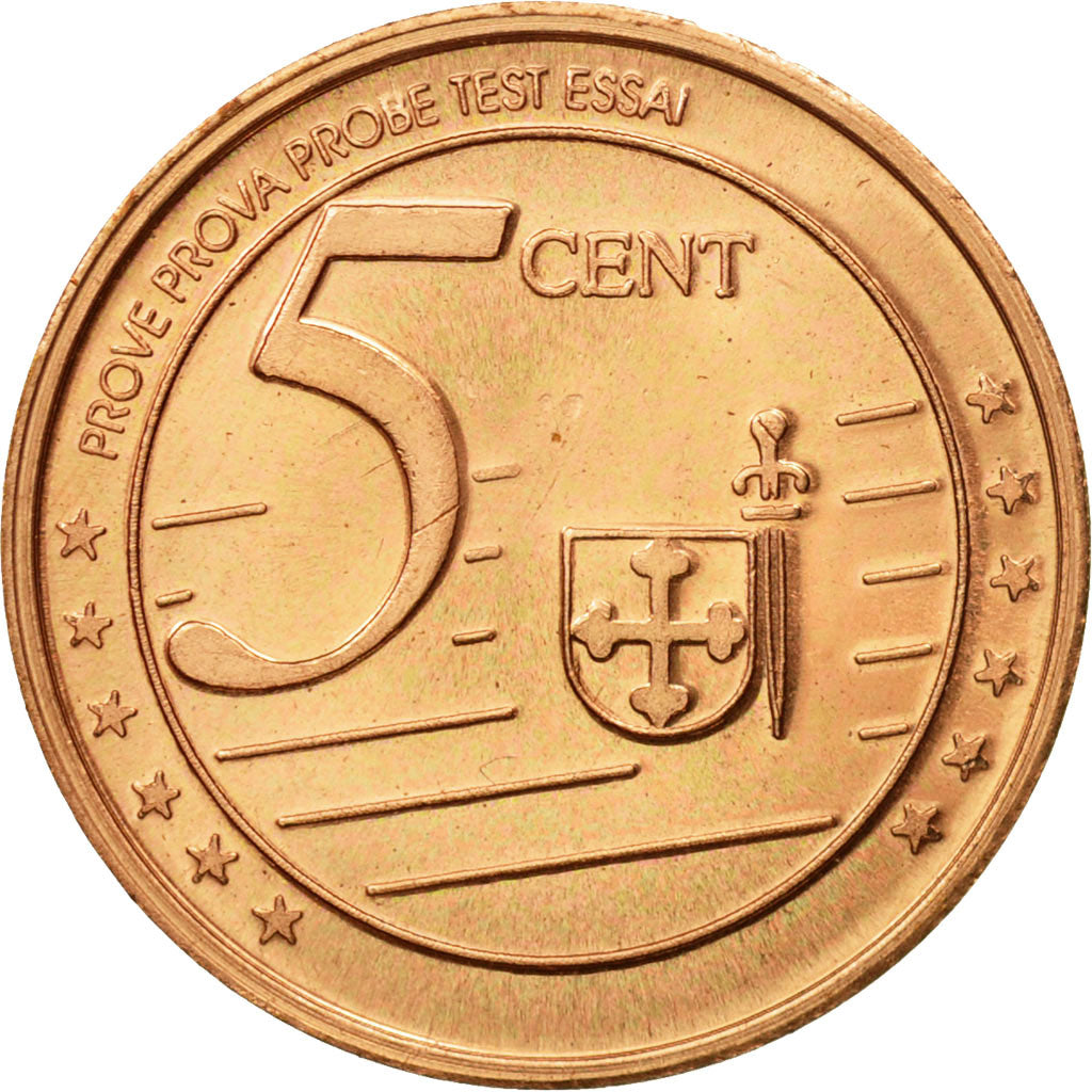 Tunisie, Medal, Essai 5 cents, 2005, SPL, Cuivre