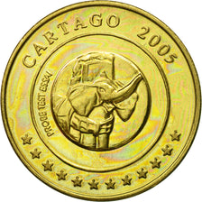 Tunisia, Medal, Essai 50 cents, 2005, MS(63), Mosiądz