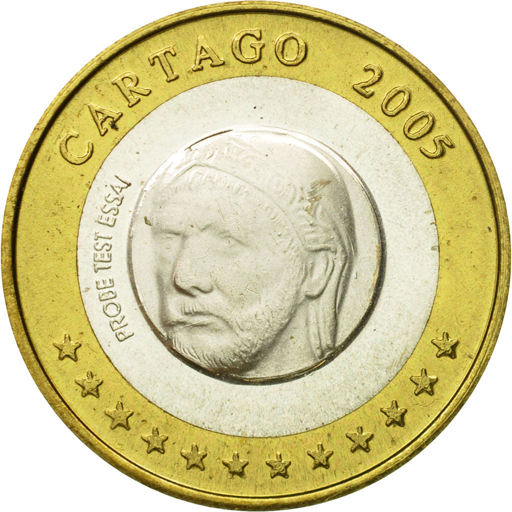 Tunisia, Medal, Essai 1 euro, 2005, MS(63), Bi-Metallic